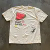 Camiseta de algodón de manga corta con cuello redondo y estampado retro clásico