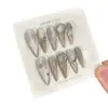 Celebridad de Internet Pila Inferior Taladro Uñas Arte Joyería Destello Corazón Torcido Ovalado Maillard Cristal Pila Taladro Bola Uñas Arte Joyería
