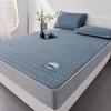 Nuevo Set de Tres Piezas de Sábanas Ajustables de Verano de Seda de Hielo y Látex Plegable para Estudiante de Dormitorio Individual Lavable a Máquina