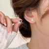 Brincos Zircônia Trevo de Quatro Folhas para Mulheres Prata de Lei S925 Piercing de Orelha Pequenos Brincos Simples Joias