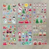 Pegatinas de Burbuja Estéreo 3D de Papá Noel Pegatinas de Dibujos Animados para Niños Pegatinas de Recompensa para Jardín de Infancia Pegatinas de Decoración Navideña
