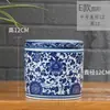 Cerámica de Jingdezhen Porcelana Azul y Blanca Tubo para Bolígrafo Pincel Decoración Estudiante Grande Estilo Chino Antiguo Florero de Almacenamiento para Arreglos Florales