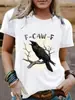 Transfronterizo Aliexpress Amazon Transfronterizo Europeo y Americano Fcawf Estampado de Águila Moda Holgada Casual Manga Corta Cuello Redondo Camiseta