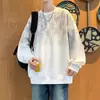 Moletom masculino com estampa degradê em aquarela, novo estilo primavera/outono/inverno, modelagem solta, gola redonda, sem zíper, moderno, retrô, moletom casual
