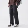 Calças casuais de primavera e verão para homens, calças jogger de corte solto, calças de moletom casuais estilo Hong Kong, novas calças casuais masculinas