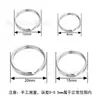 8/10/15/20 mm Anillo de Metal Redondo de Hierro Accesorios para Llavero Agujero Etiqueta para Llavero Accesorios Colgantes para Llavero