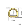 Ventas directas de fábrica hebilla en forma de D accesorios de hardware para maletas hebilla metálica semicircular en forma de D en stock venta al por mayor hebilla en forma de D de aleación transfronteriza