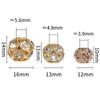 Cuentas de rueda de agujero grande bola de flor de pedrería anillo de perforación cuentas huecas incrustadas accesorios para pulsera DIY cuentas espaciadoras