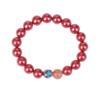 Pulseira de Lótus de Cinábrio Mineral Bruto Natural Areia Dourada Roxa para Homens e Mulheres, Pulseira de Meditação com Contas de Buda de Areia Dourada Roxa para o Ano de Nascimento