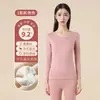 Conjunto de Roupa Íntima Térmica Quente para Meninas do Ensino Fundamental e Médio, De Rong, para Adolescentes, Fleece Espessado para Outono e Inverno