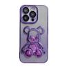 Funda de Teléfono Adecuada para Apple 16, Redmi K90 con Polvo de Brillo Electroplateado Degradado, Arena Movediza y Oso Tridimensional, con Agujeros Precisos, Protección Ocular, Cubierta Suave