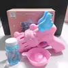 Explosiones de celebridad de internet Pistola de burbujas Gatling Palo automático para hacer burbujas Agua Máquina de burbujas eléctrica para niños Juguetes de puesto al por mayor