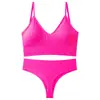 Ropa interior para mujeres con busto grande, efecto minimizador, acanalada, sin varillas, push-up, camisola, conjunto de sujetador de copa triangular francés, cómodo