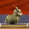 Estatueta de Iaque de Latão Sólido Animal do Zodíaco Antigo Pet de Chá Artesanato de Metal Criativo para Mesa de Casa