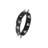 Pulsera de Remaches Cuadrados Punk de Moda Europea y Americana Transfronteriza para Sesión de Calle, Club Nocturno, Pulsera de Cuero para Pareja