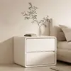 Mesa de noche de madera maciza de alta gama para almacenamiento de cremas, multifuncional, minimalista, moderna, estilo creativo para dormitorio, sensación de lujo ligero, pequeña