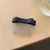 Pente de cabelo meio preso de luxo, decoração de luxo de alta qualidade, pente de strass brilhante estilo coreano, pente de cabelo laço d'água, grampo de cabelo requintado