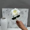 Lana Rizada Individual Esquina Grande Rosa Flor de Boda Mar Popular Rosa de Cabeza Única Comercio Exterior Flor Artificial Venta al por Mayor