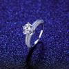 Anillo de Diamante Moissanita PAG & MAG Anillo de Plata S925 Color D 1 quilate Regalo de Propuesta de Alto Sentido para Novia