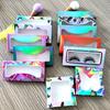 En stock caja de cartón para pestañas de colores Caja universal para pestañas En stock múltiples estilos para elegir Caja de cartón láser plateado