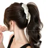 Elegante y sofisticado accesorio para el cabello de pinza de plátano para dar volumen al cabello, pinza de pelo de cola de caballo a la moda, pasador de lunares dulces estilo coreano