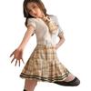 Lencería Sexy, Atuendo de Chica Caliente Estudiante Sexy, Uniforme JK, Tentación, Deseo Puro, Estilo Campus, Hermana Mayor Linda, Falda Ultra Corta Expuesta