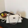 Bolso bandolera de cadena de alta costura para mujer, nuevo bolso de hombro popular y versátil de verano 2026, elegante bolso cuadrado pequeño