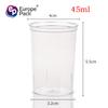 PS copo plástico rígido plástico transparente 45ml 95ml copo de sobremesa redondo copo escorregadia engrossado copo mousse copo beber copo