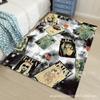 Alfombra de terciopelo con bucle de impresión y teñido de terciopelo de cristal al por mayor, alfombra abstracta ins para dormitorio y sala de estar, alfombra simple personalizada