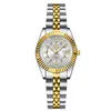 Suministro Exclusivo de Fabricante Transfronterizo Reloj de Cuarzo Luminoso Resistente al Agua con Pedrería Reloj de Pulsera con Calendario para Mujer Reloj de Negocios de Moda