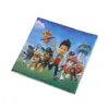 Decoração de festa Patrulha Canina itens de decoração toalha de mesa com bandeirinhas da Patrulha Canina conjunto de decoração com pratos de papel pendurados giratórios
