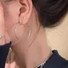 Nuevos Pendientes de Aro Lisos Exagerados Europeos y Americanos para Mujer, Gama Alta, Lujo Ligero, Versátiles, Simples, Estilo Popular, Pendientes de Temperamento, Venta al por Mayor de Pendientes