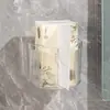 Caixa de armazenamento de lenços de papel semi-transparente caixa de luxo leve caixa doméstica banheiro cozinha papel toalha de rosto montada na parede sem perfuração