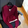 Elegante Blusa de Tricô Manga Longa Falsa Duas Peças com Gola Henry para Mulheres, Camada Base para o Início do Outono 26 Nova H081305