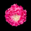 Cabeza de flor de clavel artificial de 9 cm con fleco de tela, arreglo floral para el Día de la Madre, cabeza de flor para decoración de bodas al por mayor