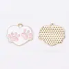 Huella de Pata de Gato Gota de Aceite Joyería Accesorios Diylove House Colgante de Corazón Cadena para Teléfono Móvil Llavero Colgante Hecho a Mano