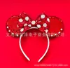 Faixa de cabeça do Mickey Orelhas do Mickey Acessórios de cabelo com lantejoulas Laço de lantejoulas poá Faixa de cabeça com orelhas do Mickey poá