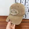 Gorra de Béisbol de Mezclilla Vintage Versátil Estilo Japonés para Mujer, Ala Ancha, Adelgazante, Sombrero Casual de Moda con Personalidad para Hombre