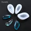 Molde de gota de cristal para bricolaje, colgante con agujero, collar, molde de silicona, joyería, molde de gota manual