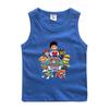 Ropa del equipo Wangwang, chaleco para niños, novedad de verano, camiseta fina sin mangas de algodón para niños y niñas, camiseta de una pieza a la moda