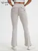 Calça Yoga Flare com Bolso Amazon Workwear Secagem Rápida Sensação Nua Levanta Bumbum Calça Yoga Fitness Esportiva