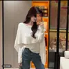 Nueva colección de principios de otoño de 2026: Suéter de punto para mujer, estilo francés, elegante, de corte holgado, manga larga, con diseño de capa falsa de dos piezas