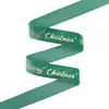 Cinta de Navidad con Estampado Dorado, Cinta de Terciopelo, Flockado, Cinta Festiva Transfronteriza, Escena de Caja de Regalo, Decoración de Moño, Materiales Hechos a Mano