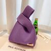 Nuevo Bolso Tote Hueco Bolso de Mano de Lana Bolsa de Almacenamiento Bolso Tejido Estilo Coreano Abierto Accesorios para Bufanda Venta al por Mayor en Stock