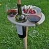 Mesa de Vino Plegable para Exteriores Transfronteriza, Estante Plegable para Vino de Picnic, Estante para Vino de Inserción en el Suelo para Césped, Venta al por Mayor de Producto Nuevo