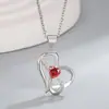 Collar de corazón más vendido en Amazon, joyería versátil de moda europea y americana, cadena para la clavícula con forma de corazón, cadena para el cuello