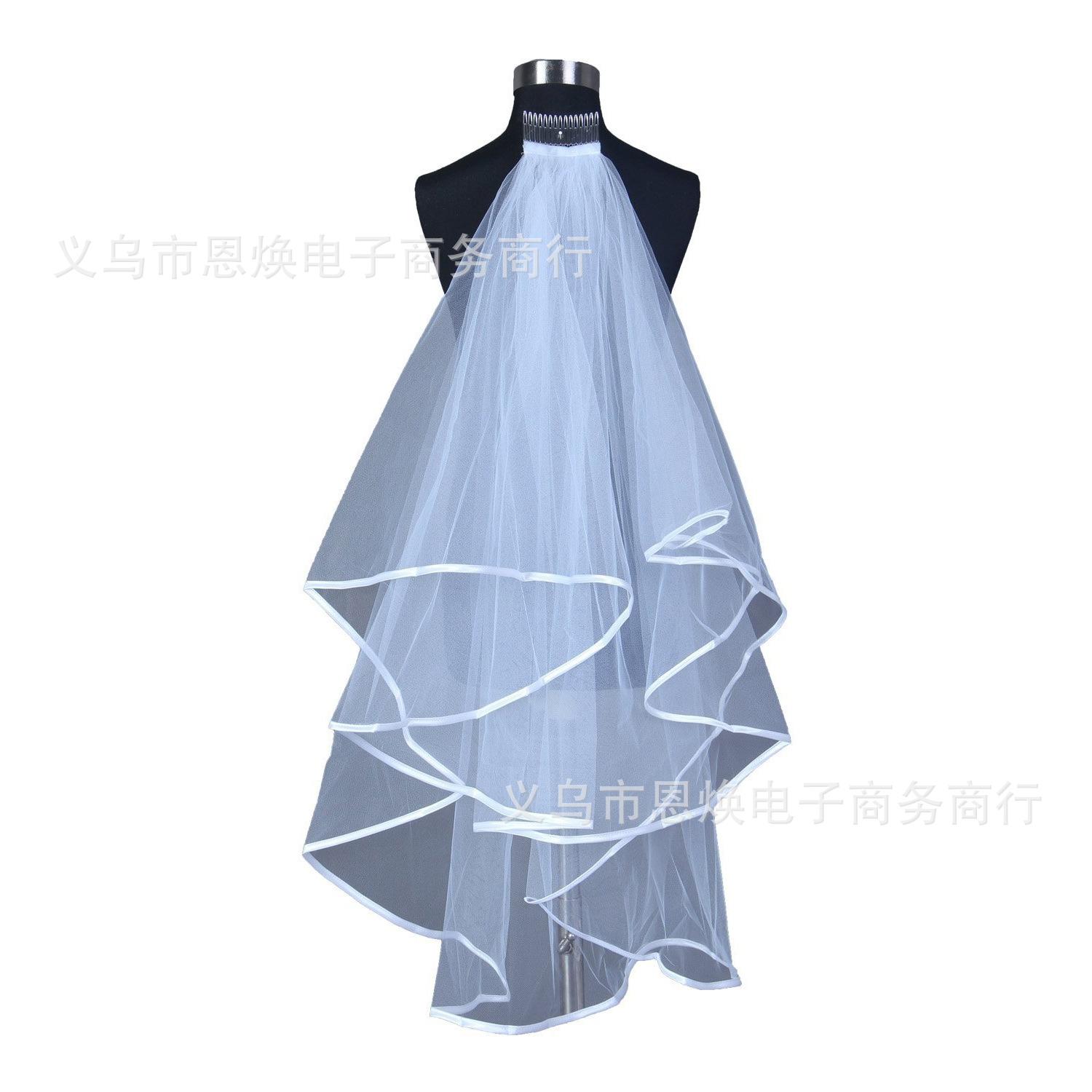 17WD2001 white Wedding Veil Sa