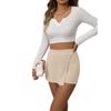 Primavera/Verano 2025 Amazon Moda Europea y Americana para Mujer Faldas Casuales Transfronterizas, Pantalones, Shorts Deportivos, Leggings de Color Sólido, Marca Sencilla y Moderna