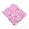 Rosa de espuma artificial 7cm com Haste conjunto de cabeça de flor falsa de espuma caixa de doces de casamento flor de desenho animado material DIY