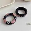 Goma para el pelo de cuadros grande con forma de corazón, estilo retro coreano, cuerda elástica de alta gama para coleta, accesorio para el pelo para mujer